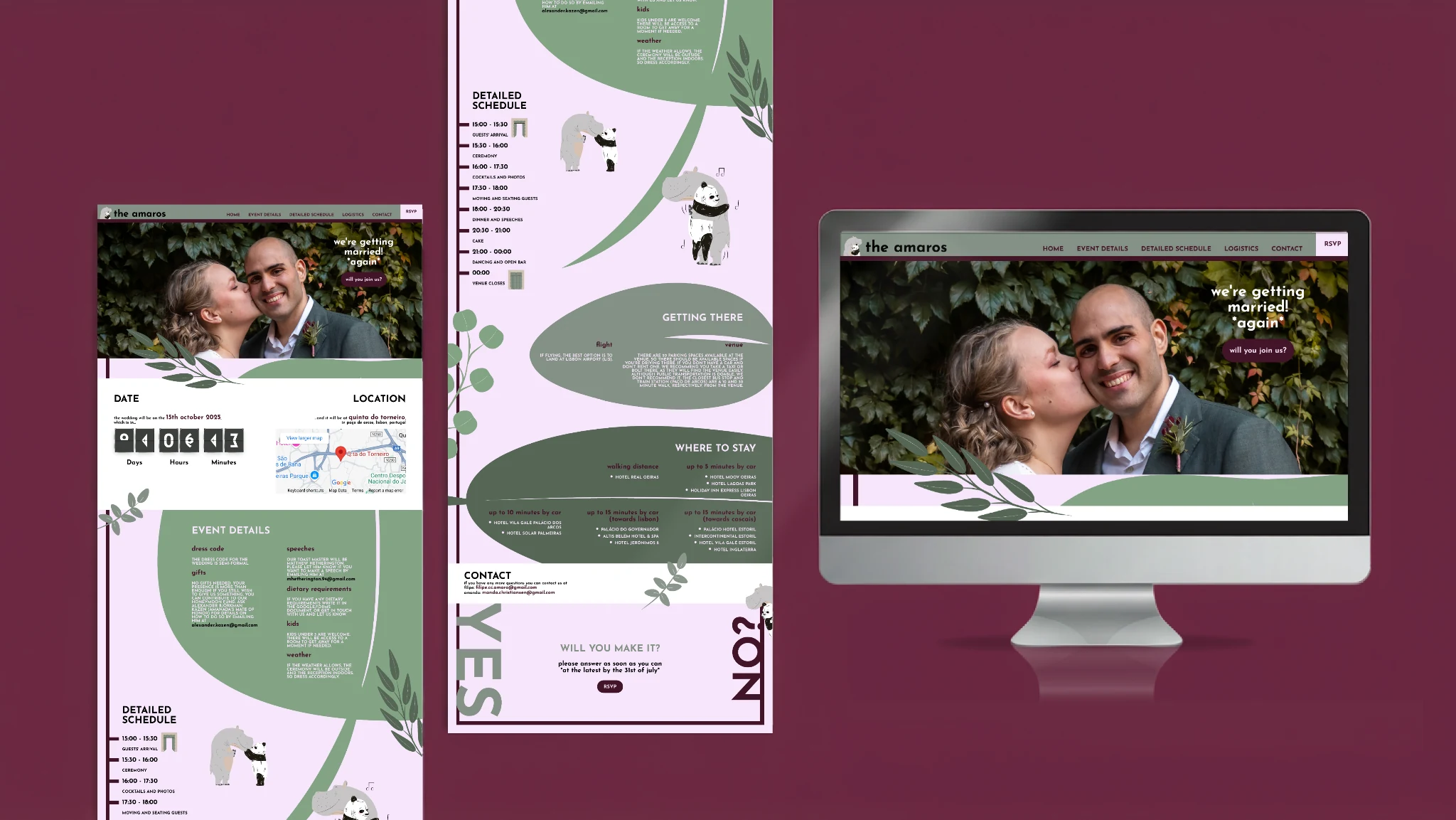 The Amaros wedding identity