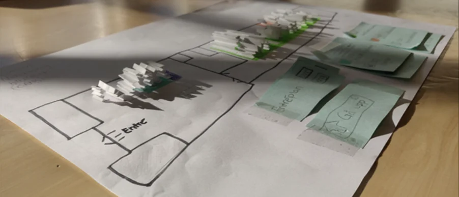 3D interactive map of the library showing floor layout and subject sections