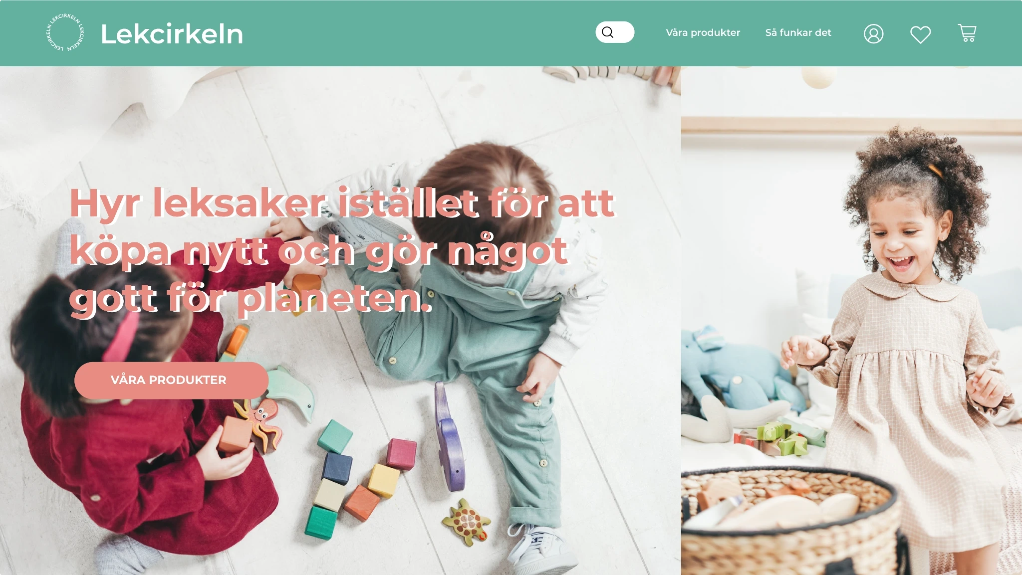 Lekcirkeln website homepage screen